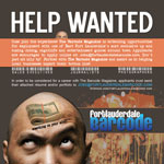 Help Wanted Ad for The Barcode Magazine